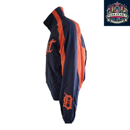 Detroit Tigers Jacket - Majestic MLB Authentic Large with Vibrant Insignia & Iconic Logos - USASTARFASHION