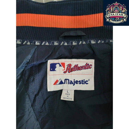 Detroit Tigers Jacket - Majestic MLB Authentic Large with Vibrant Insignia & Iconic Logos - USASTARFASHION