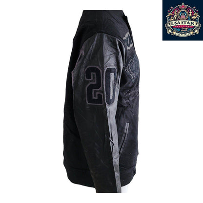 DGK Diamond X Supply Co Dirty Ghetto Kids Jacket Mens XL Black Leather Wool Varsity - USASTARFASHION