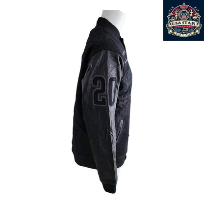 DGK Diamond X Supply Co Dirty Ghetto Kids Jacket Mens XL Black Leather Wool Varsity - USASTARFASHION