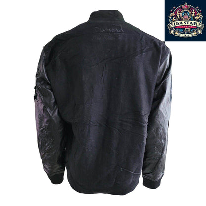 DGK Diamond X Supply Co Dirty Ghetto Kids Jacket Mens XL Black Leather Wool Varsity - USASTARFASHION