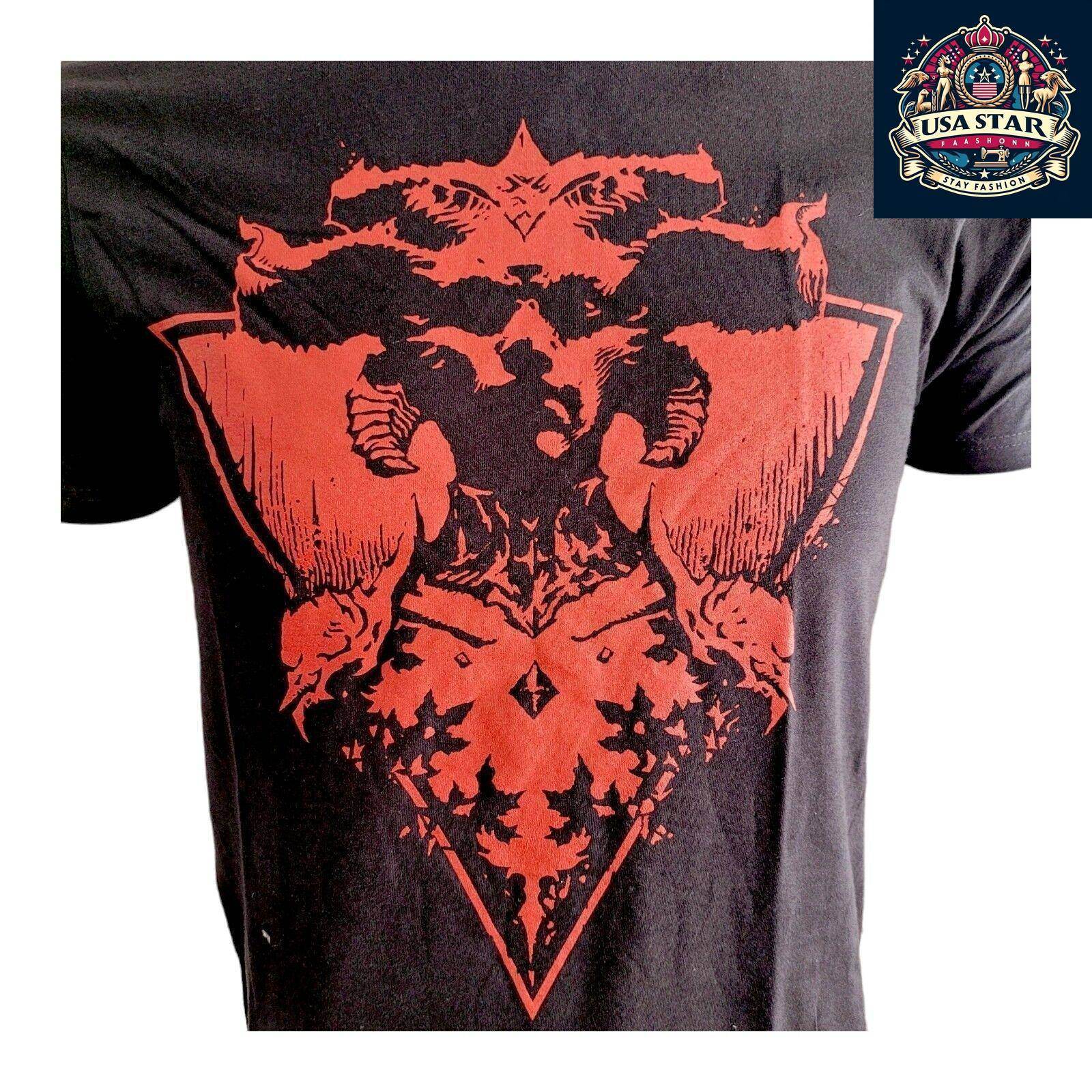 Diablo IV T-Shirt - Lilith Is Back Black 100% Cotton Unisex S/M with Bold Graphic Design - USASTARFASHION