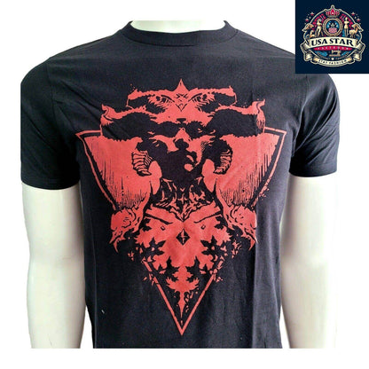 Diablo IV T-Shirt - Lilith Is Back Black 100% Cotton Unisex S/M with Bold Graphic Design - USASTARFASHION