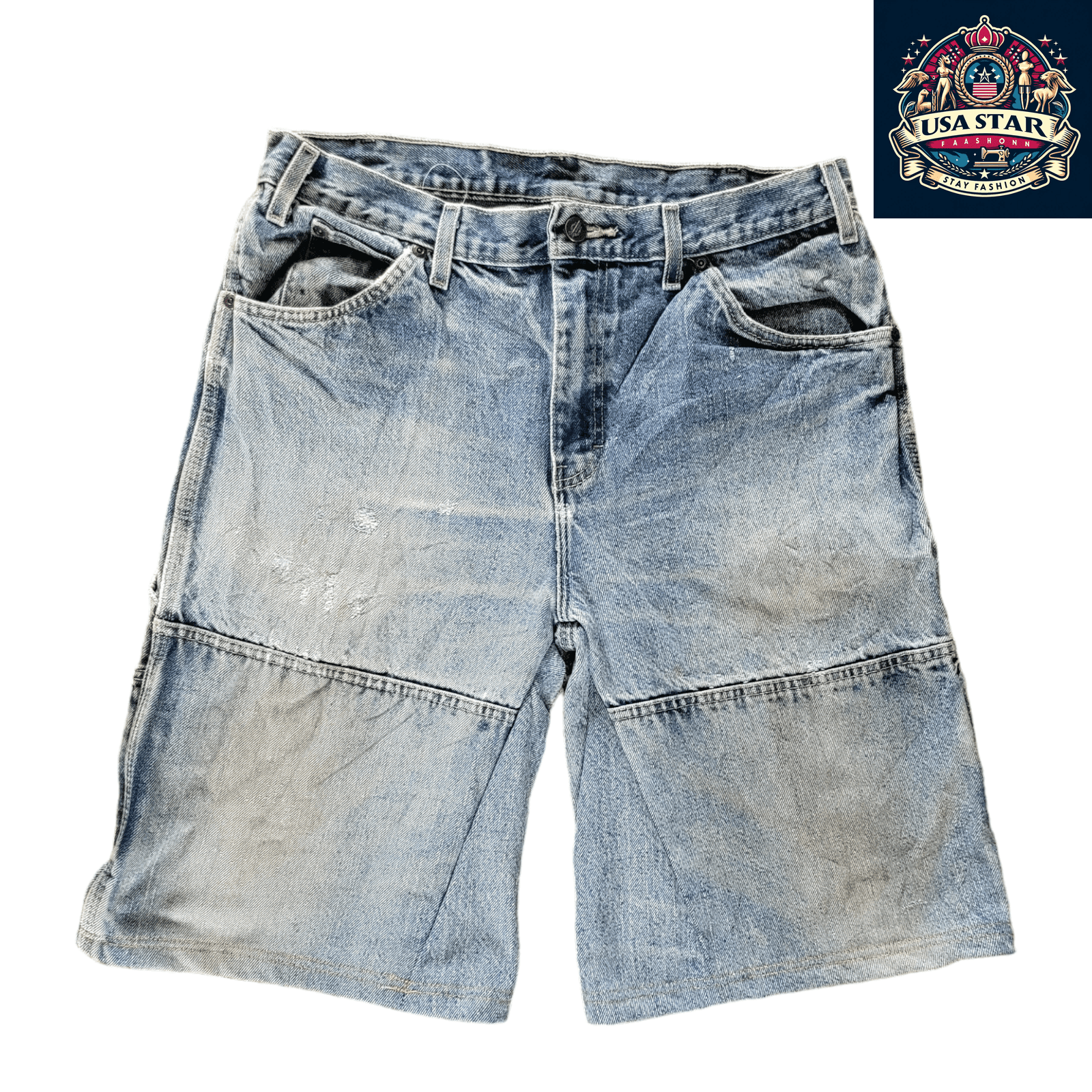 Dickies Carpenter Denim Shorts Size 32 - Durable, Stylish Workwear with Deep Pockets - USASTARFASHION