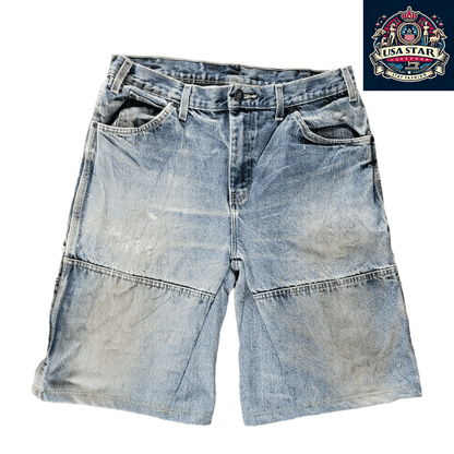 Dickies Carpenter Denim Shorts Size 32 - Durable, Stylish Workwear with Deep Pockets - USASTARFASHION
