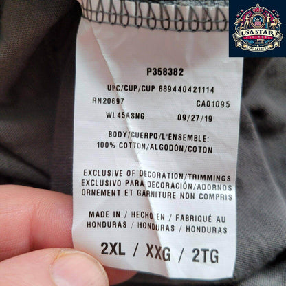 Dickies Gray Long Sleeve T-Shirt for Men, 2XL, 100% Cotton, Comfortable Crew Neck Design - USASTARFASHION
