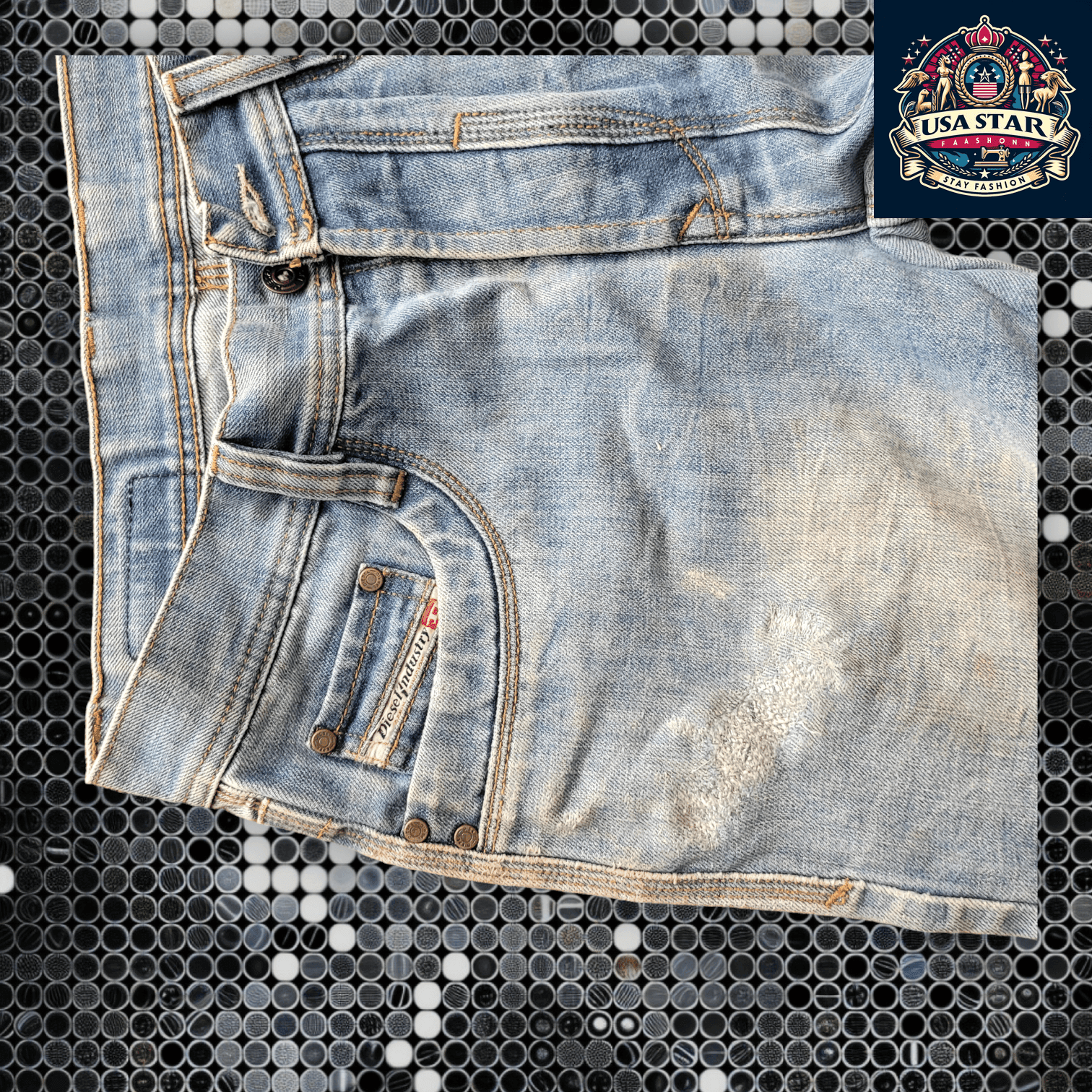 Diesel Denim Jorts - Men's Distressed 5 - Pocket Shorts, Modern Fit, Comfortable Size W32 - USASTARFASHION
