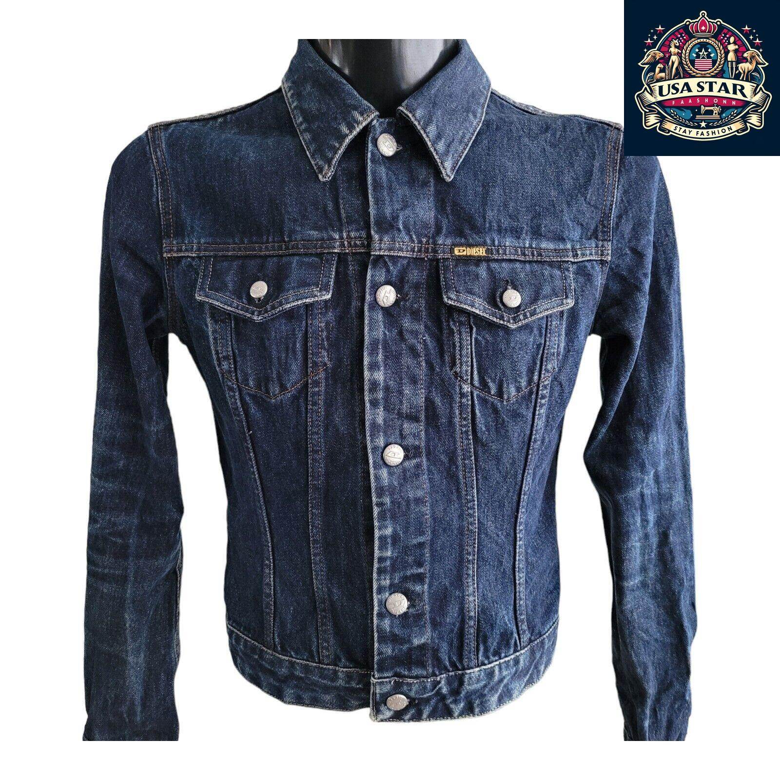 Diesel Ladies Cotton Jacket Made In Italy, Size L, Chic Vintage Style For Any Casual Occasion - USASTARFASHION