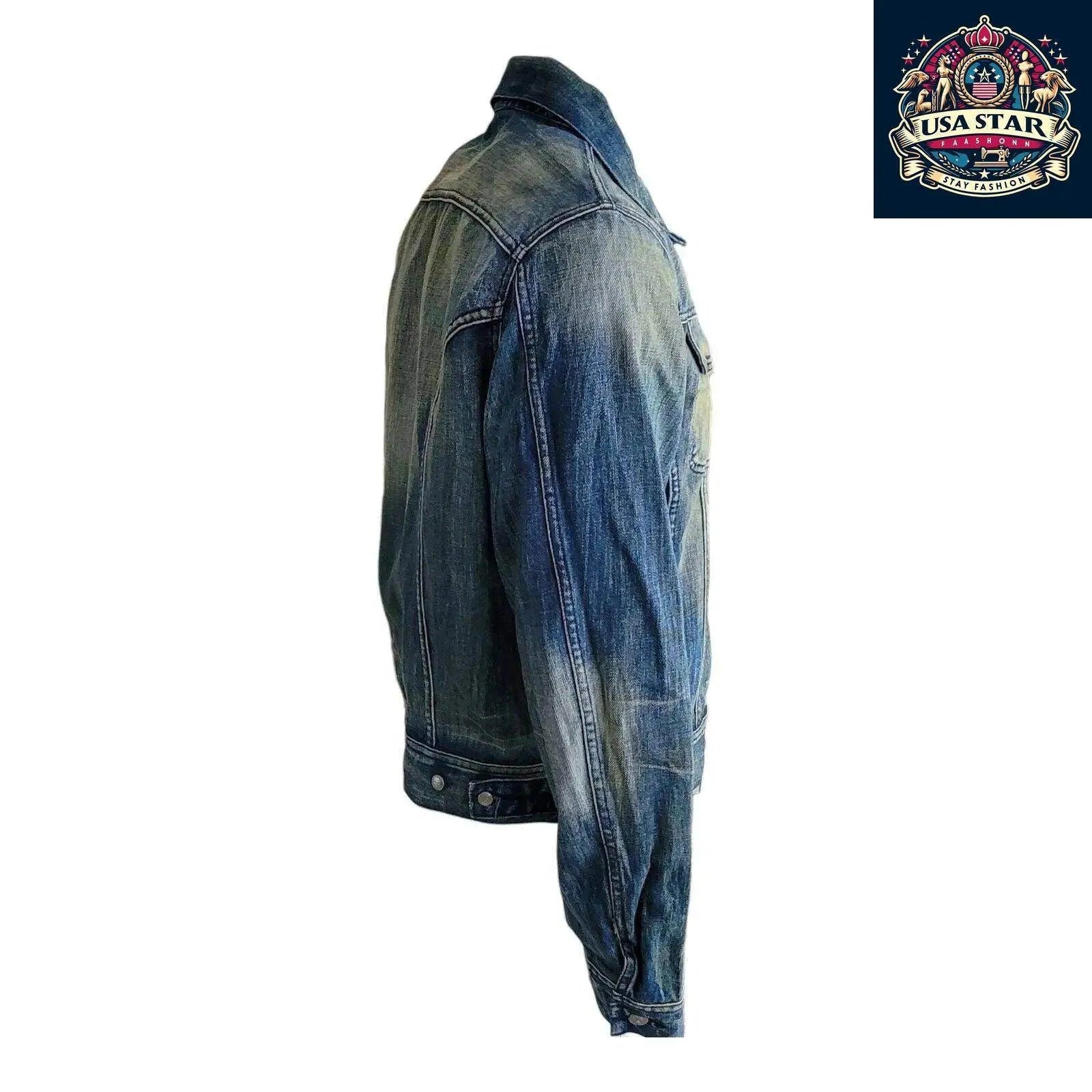 DIESEL Men's XL Denim Cotton Jacket Made In Italy - Classic Design, Rugged Style, Handcrafted Quality - USASTARFASHION