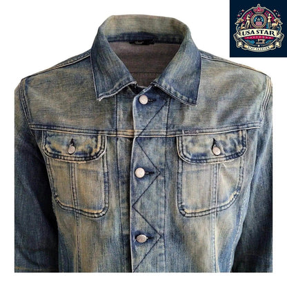 DIESEL Men's XL Denim Cotton Jacket Made In Italy - Classic Design, Rugged Style, Handcrafted Quality - USASTARFASHION