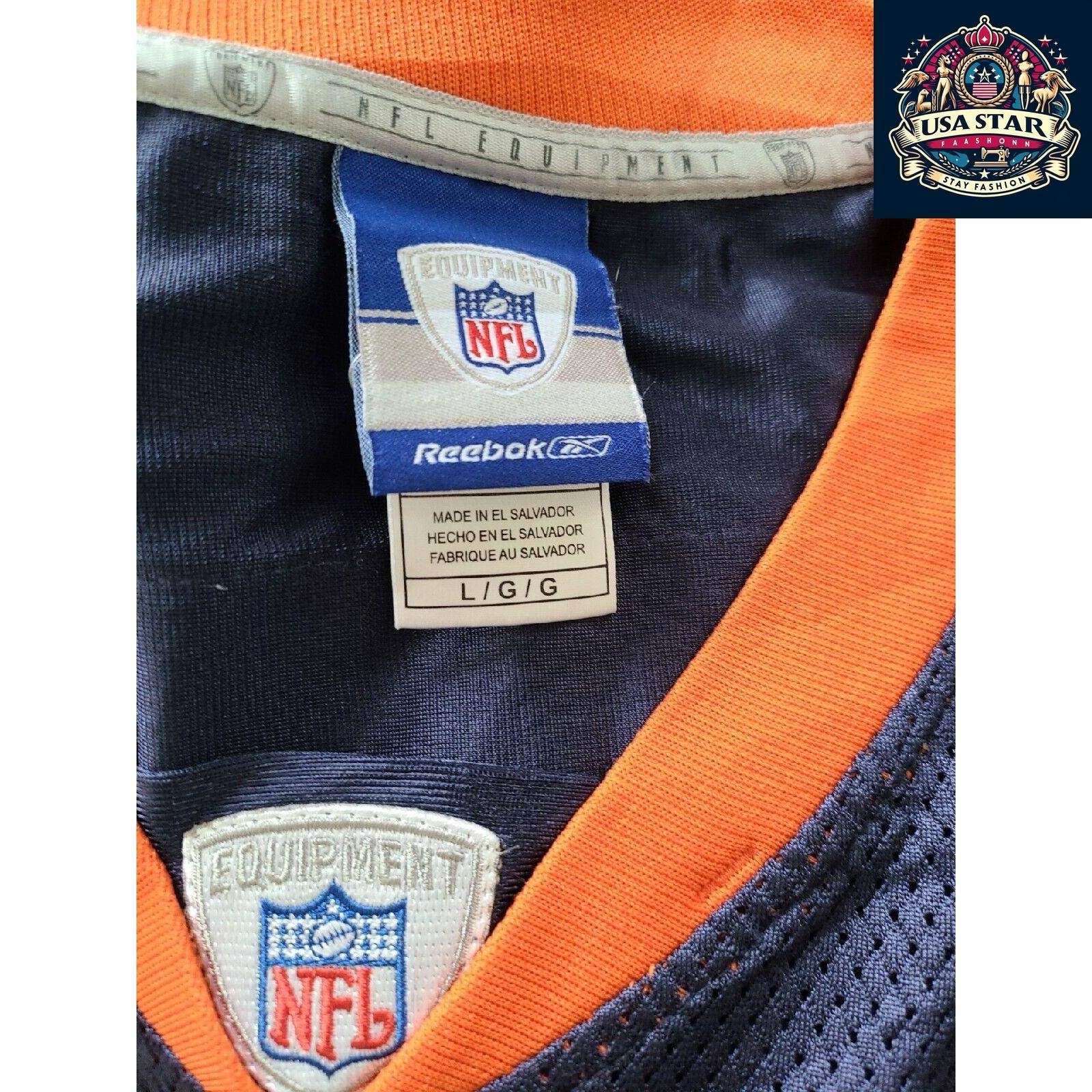 DJ Williams 55 Denver Broncos Jersey - Authentic NFL Reebok Onfield Navy Size L - USASTARFASHION