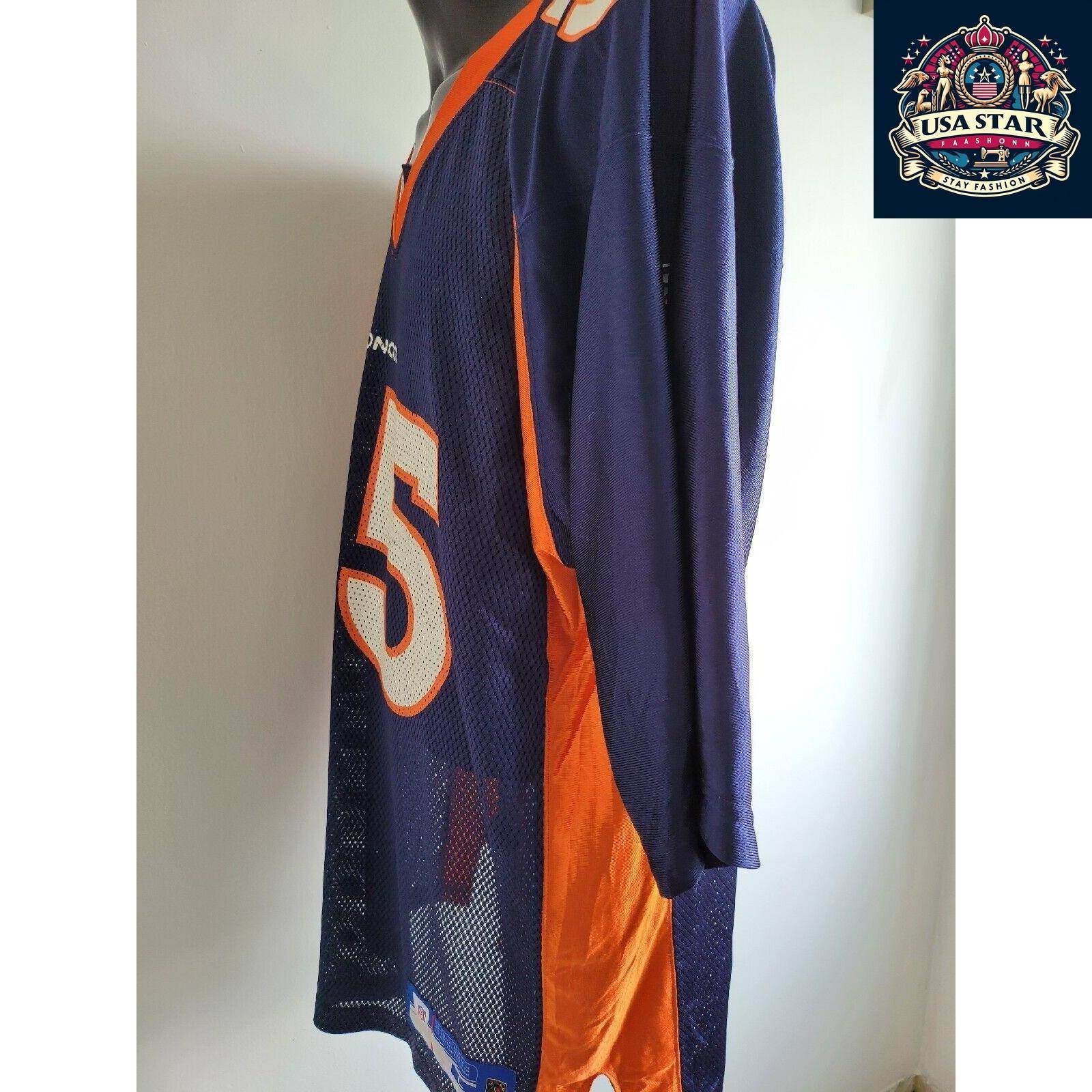 DJ Williams 55 Denver Broncos Jersey - Authentic NFL Reebok Onfield Navy Size L - USASTARFASHION