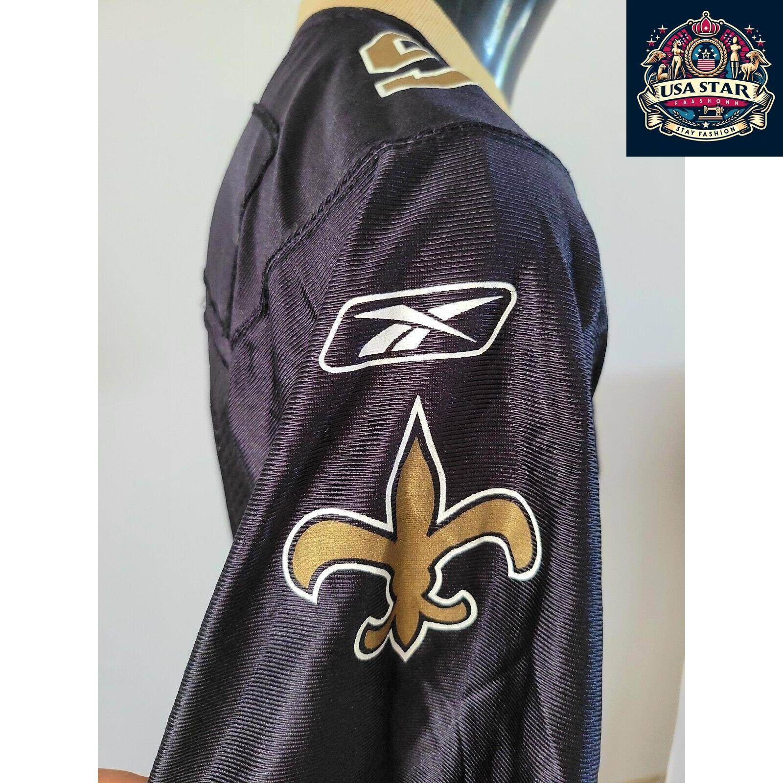 Drew Brees Jersey Youth Large - Vintage Style New Orleans Saints 9 Reebok Shirt in Brown - USASTARFASHION