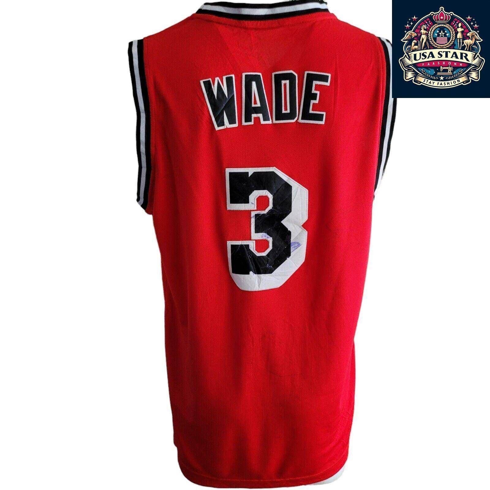Dwyane Wade Miami Heat Hardwood Classic Jersey Adidas Swingman Size L - Iconic Number 3 - USASTARFASHION