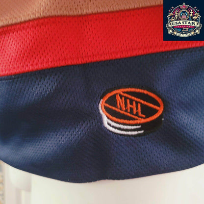 Edmonton Oilers Jersey Mike Comrie CCM 89 Adult Medium Lightweight Air - Knit Fabric - USASTARFASHION