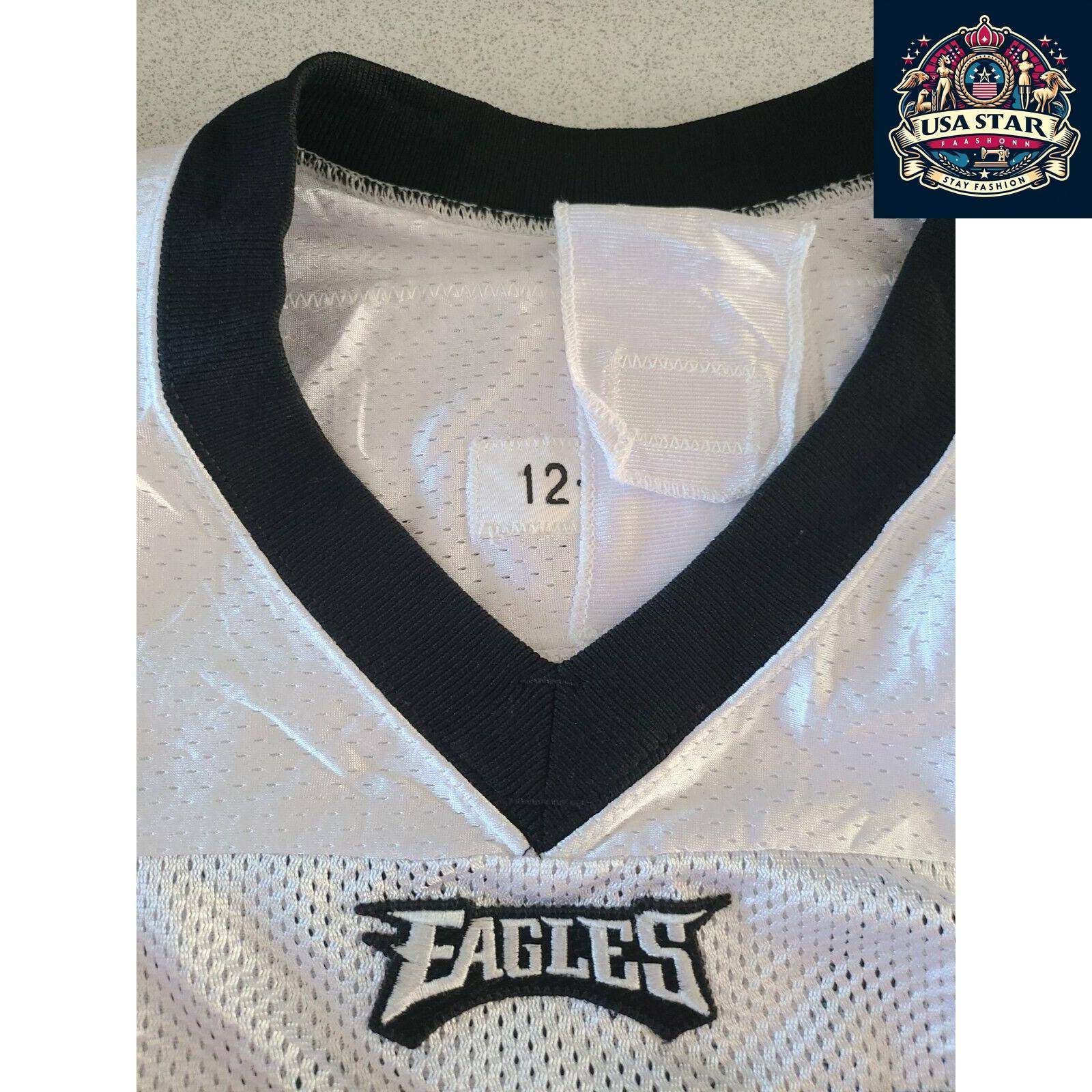 Elijah Qualls Jersey 98 Philadelphia Eagles Game - Issued White XXL - Authentic Memorabilia - USASTARFASHION