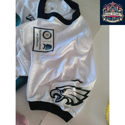 Elijah Qualls Jersey 98 Philadelphia Eagles Game - Issued White XXL - Authentic Memorabilia - USASTARFASHION