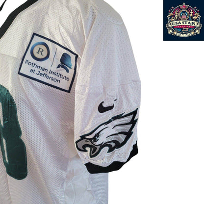 Elijah Qualls Jersey 98 Philadelphia Eagles Game - Issued White XXL - Authentic Memorabilia - USASTARFASHION