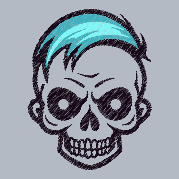 Cute Skull 1 embroidery stitch preview
