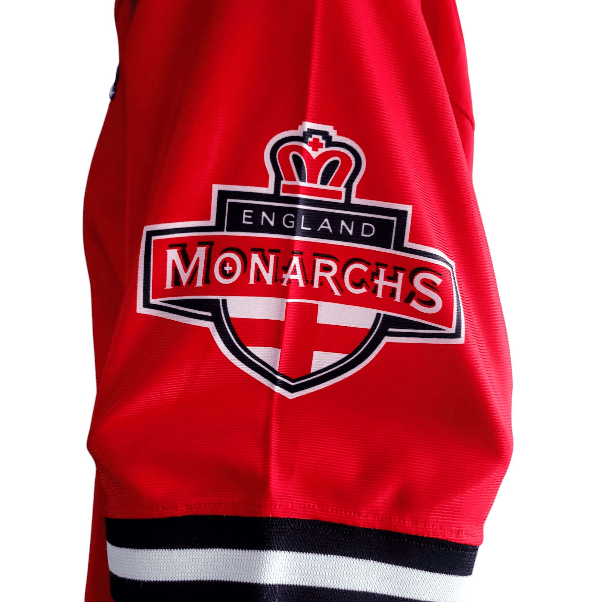 England Monarchs Jersey 10 - Authentic Red Champion Football Shirt with Sleeve Patch - USASTARFASHION