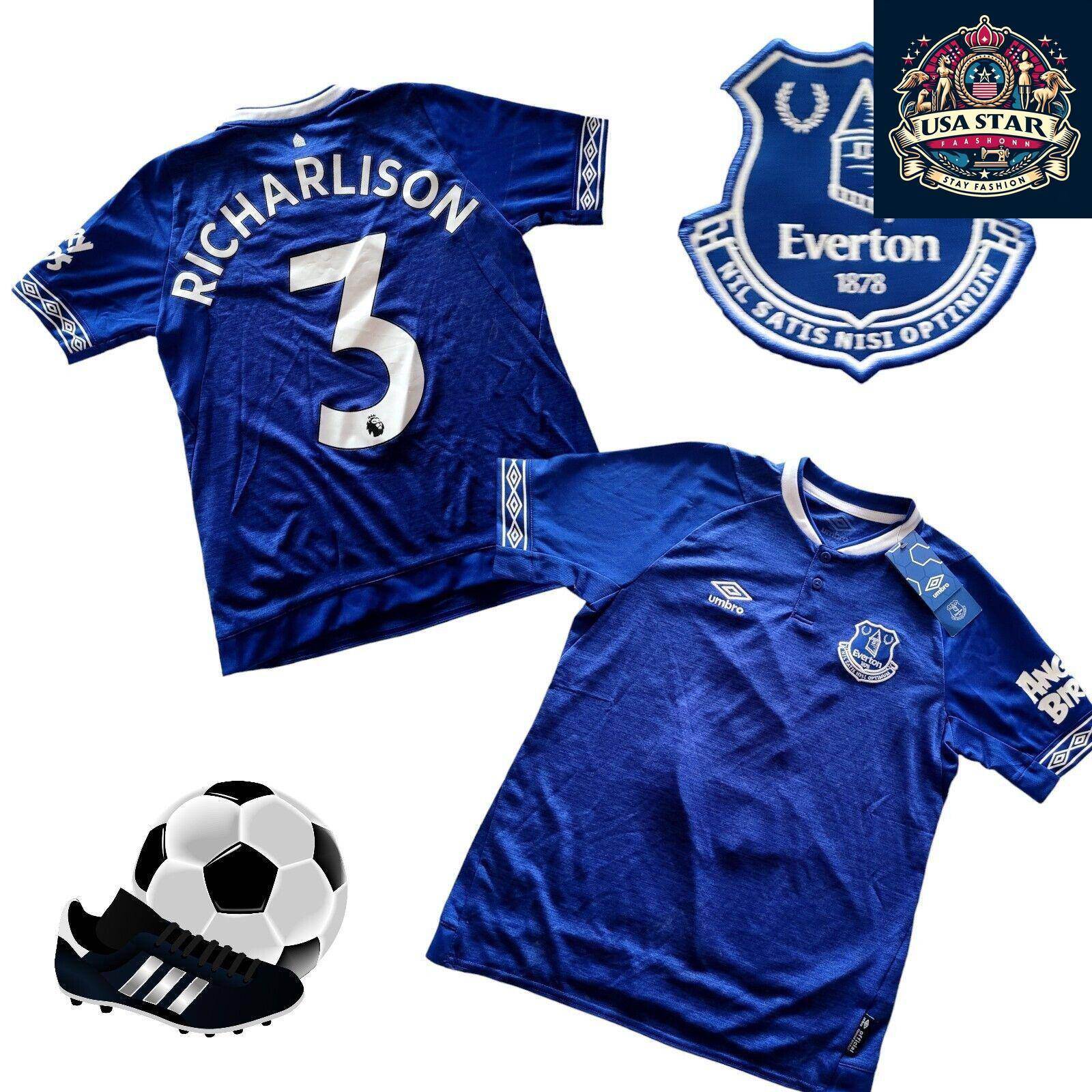 Everton FC Home Shirt YL Richarlison 3 - Official Umbro Youth Jersey, New With Tags - USASTARFASHION