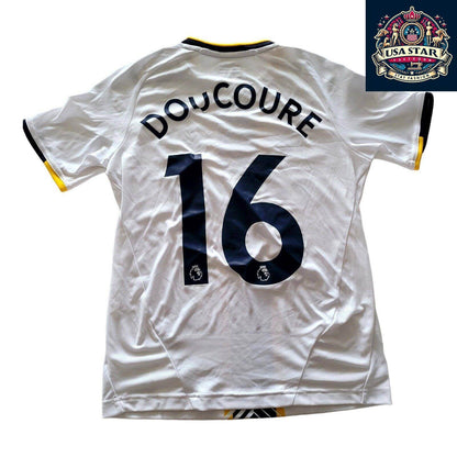 Everton FC Hummel Third Shirt Y2XL Doucouré 16 White - Official High - Quality Fan Merchandise - USASTARFASHION