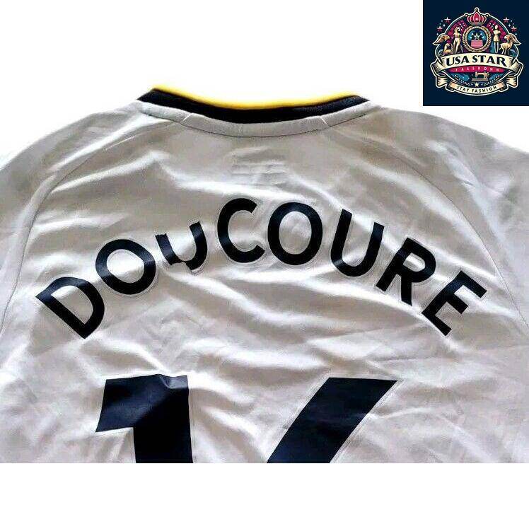 Everton FC Hummel Third Shirt Y2XL Doucouré 16 White - Official High - Quality Fan Merchandise - USASTARFASHION