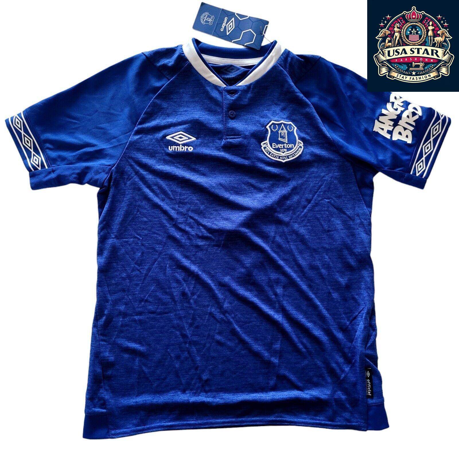 Everton FC Jersey Umbro Home Shirt YL Will 7 Blue - Official Youth 100% Polyester, New With Tags - USASTARFASHION