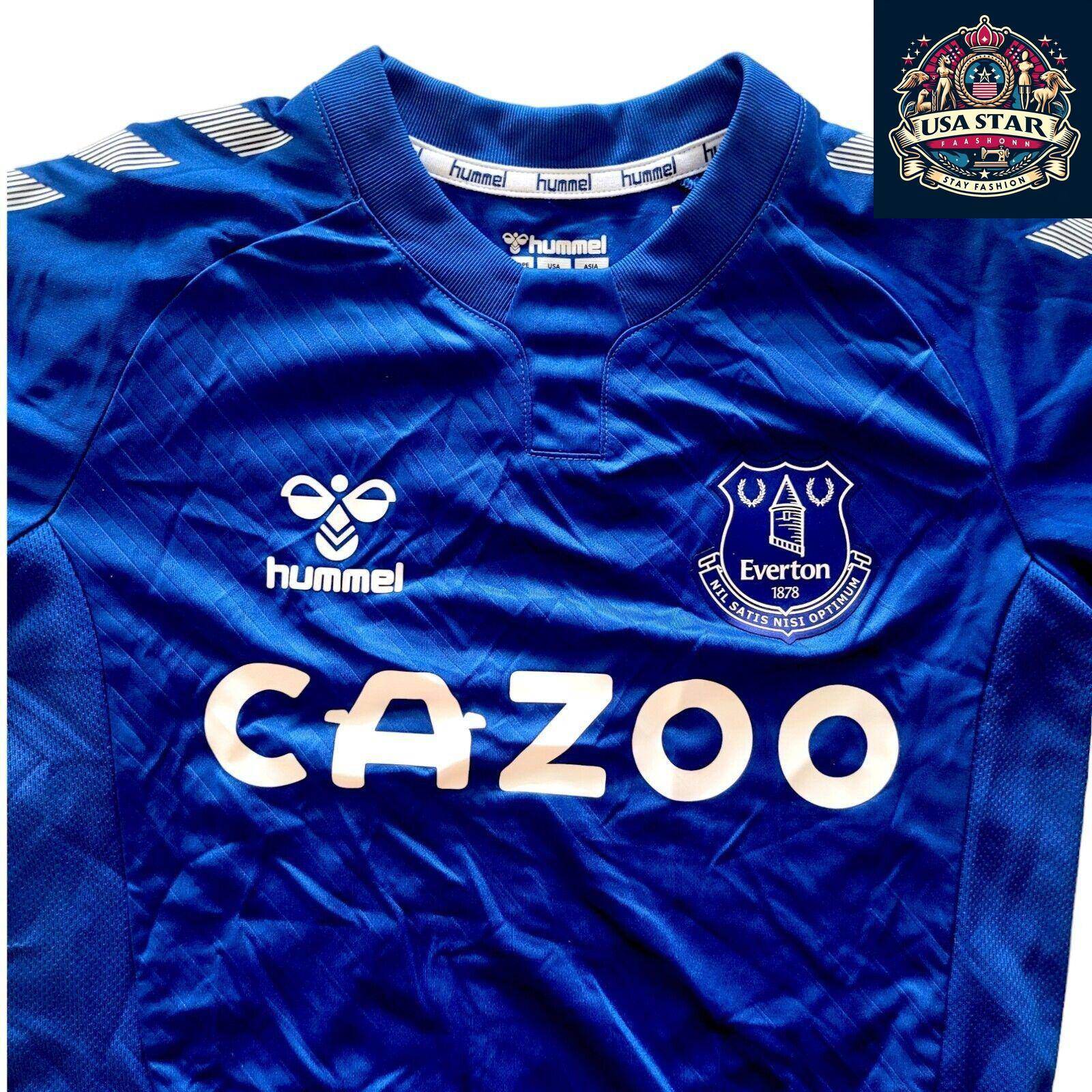 Everton Kids Jersey Hummel Mia 6 - 100% Polyester, Comfortable, Lightweight Design - USASTARFASHION