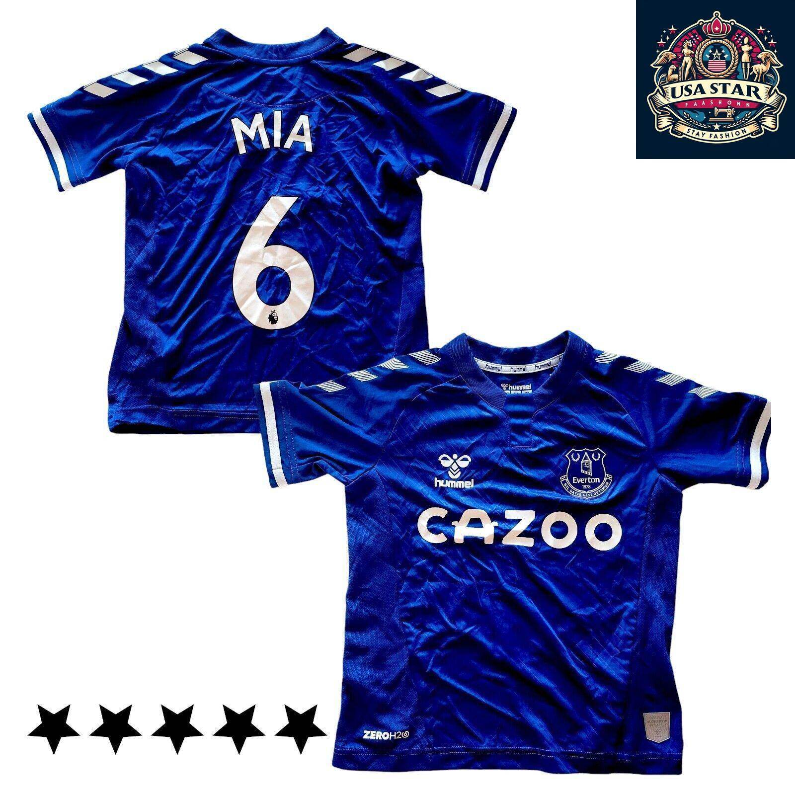 Everton Kids Jersey Hummel Mia 6 - 100% Polyester, Comfortable, Lightweight Design - USASTARFASHION