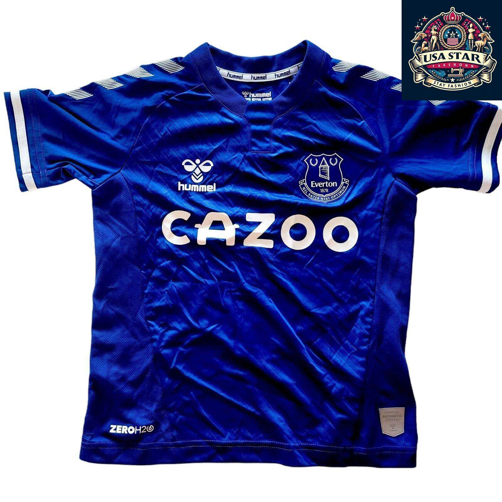 Everton Kids Jersey Hummel Mia 6 - 100% Polyester, Comfortable, Lightweight Design - USASTARFASHION