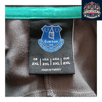 Fanatics Everton FC Track Jacket Men's 2XL - Stylish Grey With Teal Accents, Full Zip & Pockets - USASTARFASHION