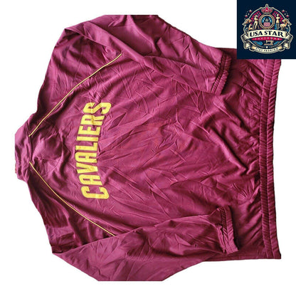 G - III By Carl Banks Cleveland Cavaliers Track Jacket XL, Full Zip, Stitched Logo, 100% Polyester - USASTARFASHION