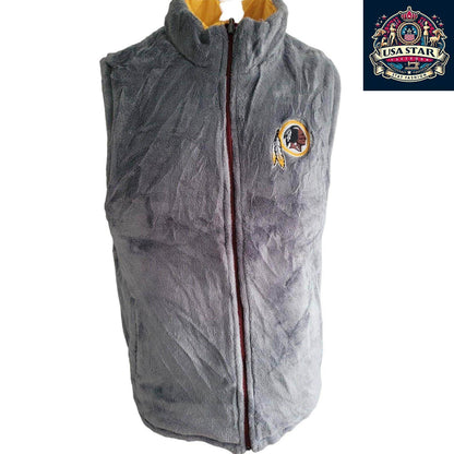 G - III Sports Men's Redskins Vest - Reversible Outerwear Size L for Stylish Game Day Look - USASTARFASHION