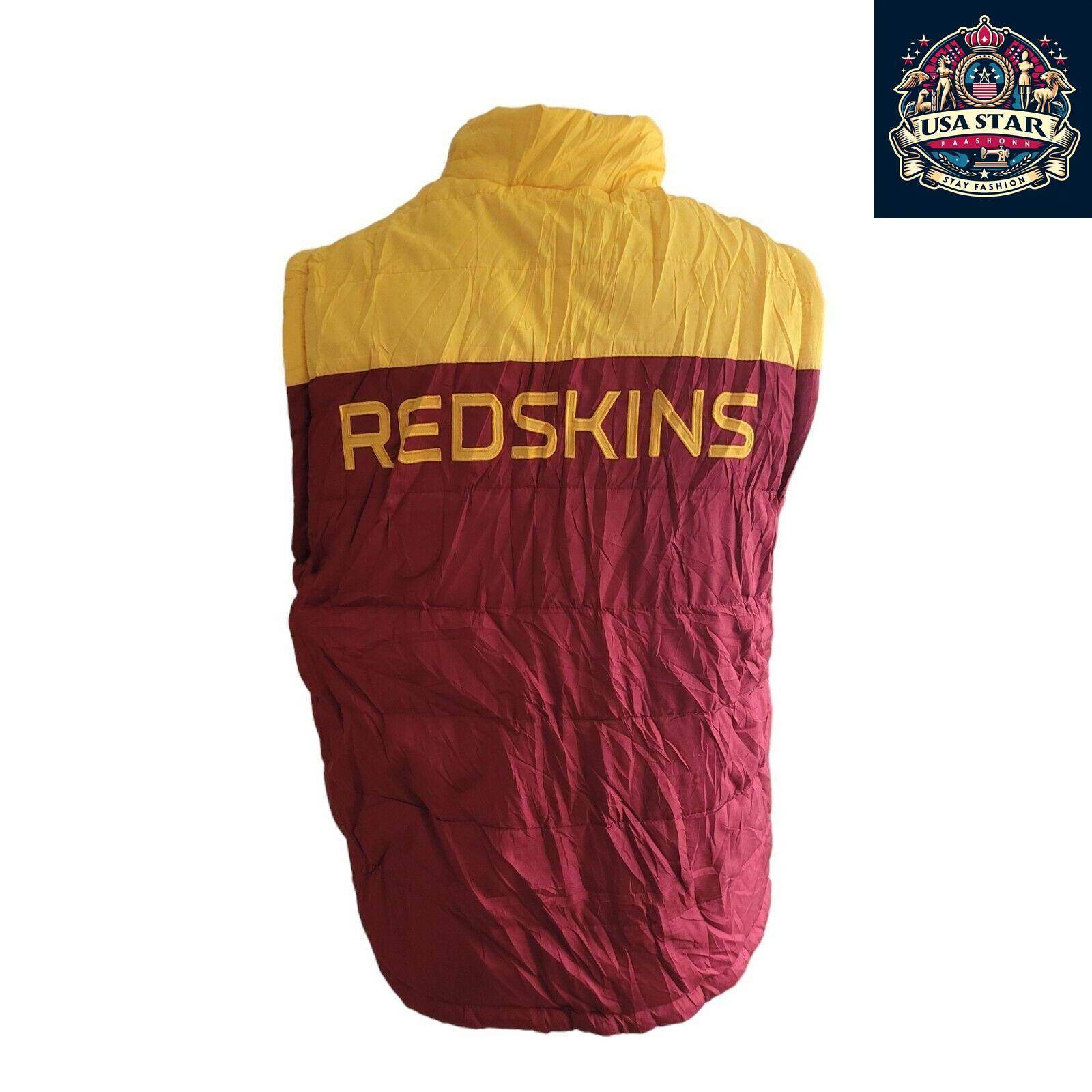 G - III Sports Men's Redskins Vest - Reversible Outerwear Size L for Stylish Game Day Look - USASTARFASHION