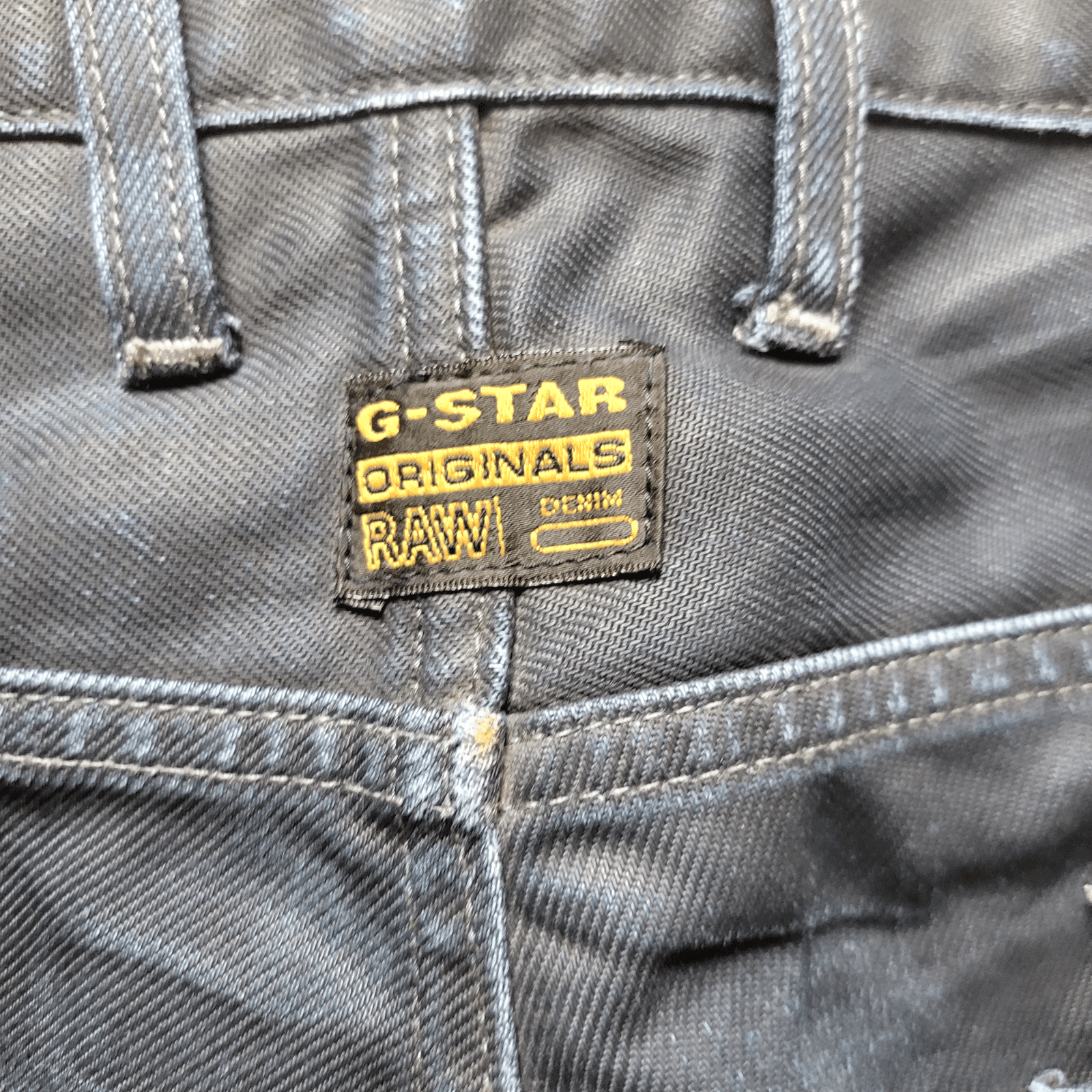 G - Star RAW 3301 Black Denim Shorts Men's Size 36 - Stylish & Durable - USASTARFASHION