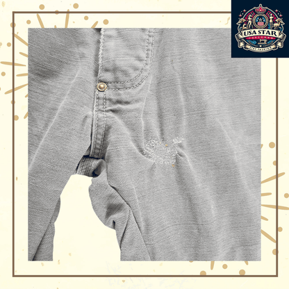 G - Star Gray Shorts W32 with Elastic Waistband, Multiple Pockets, and Comfortable Cotton Fabric - USASTARFASHION