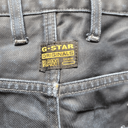 G - Star RAW 3301 Black Denim Shorts Men's Size 36 - Stylish & Durable - USASTARFASHION