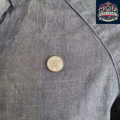 G - Star Raw Denim Jacket Men's L - Vintage Navy Biker Style, Durable Quality, Great Condition - USASTARFASHION