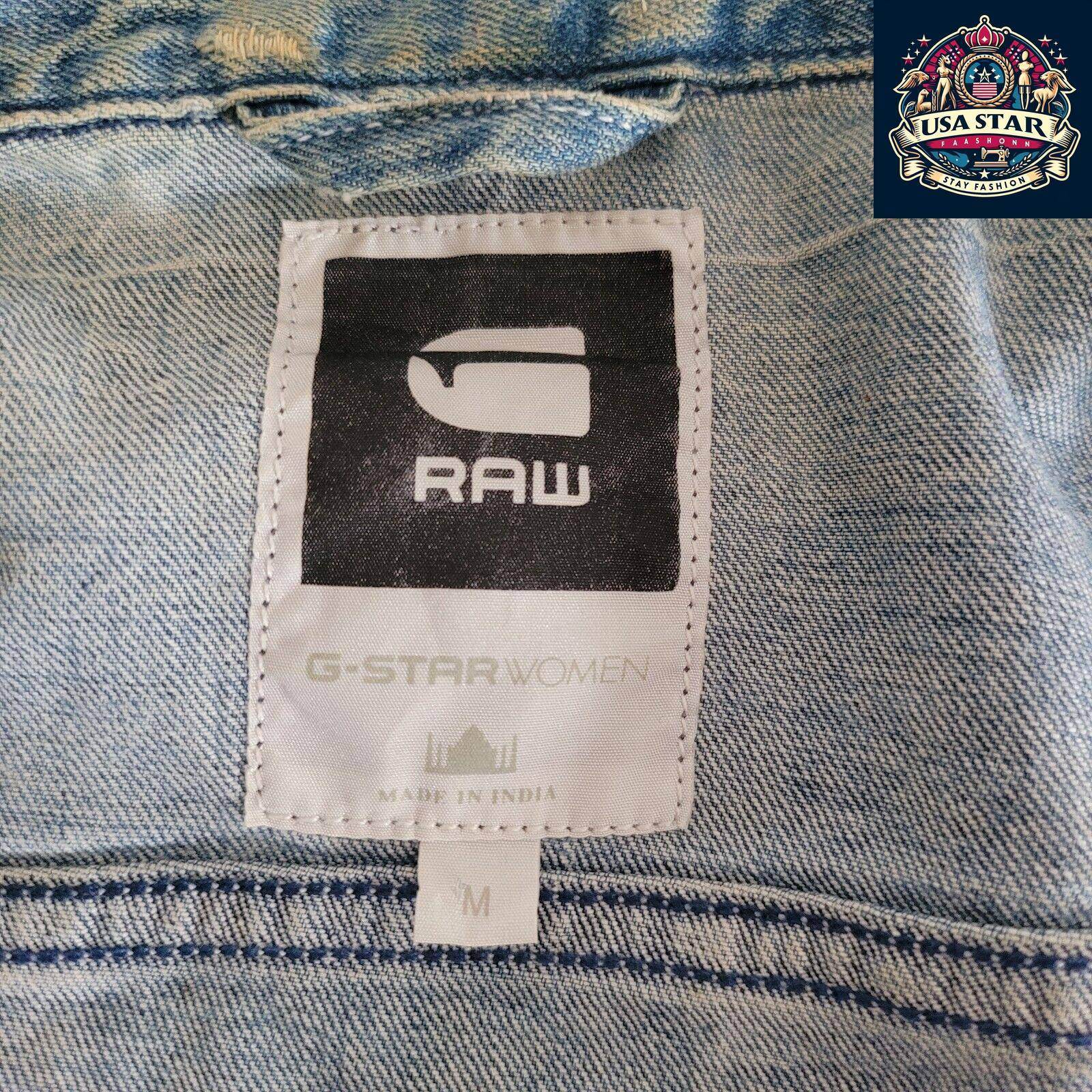G - Star Raw Denim Jacket Size M for Women, Stylish Design, Durable Fabric, Urban Fashion Statement - USASTARFASHION