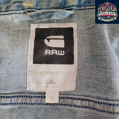 G - Star Raw Denim Jacket Size M for Women, Stylish Design, Durable Fabric, Urban Fashion Statement - USASTARFASHION