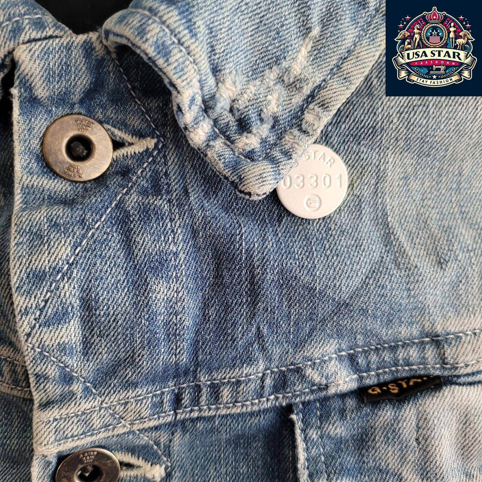 G - Star Raw Denim Jacket Size M for Women, Stylish Design, Durable Fabric, Urban Fashion Statement - USASTARFASHION