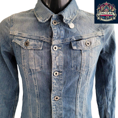 G - Star Raw Denim Jacket Size M for Women, Stylish Design, Durable Fabric, Urban Fashion Statement - USASTARFASHION