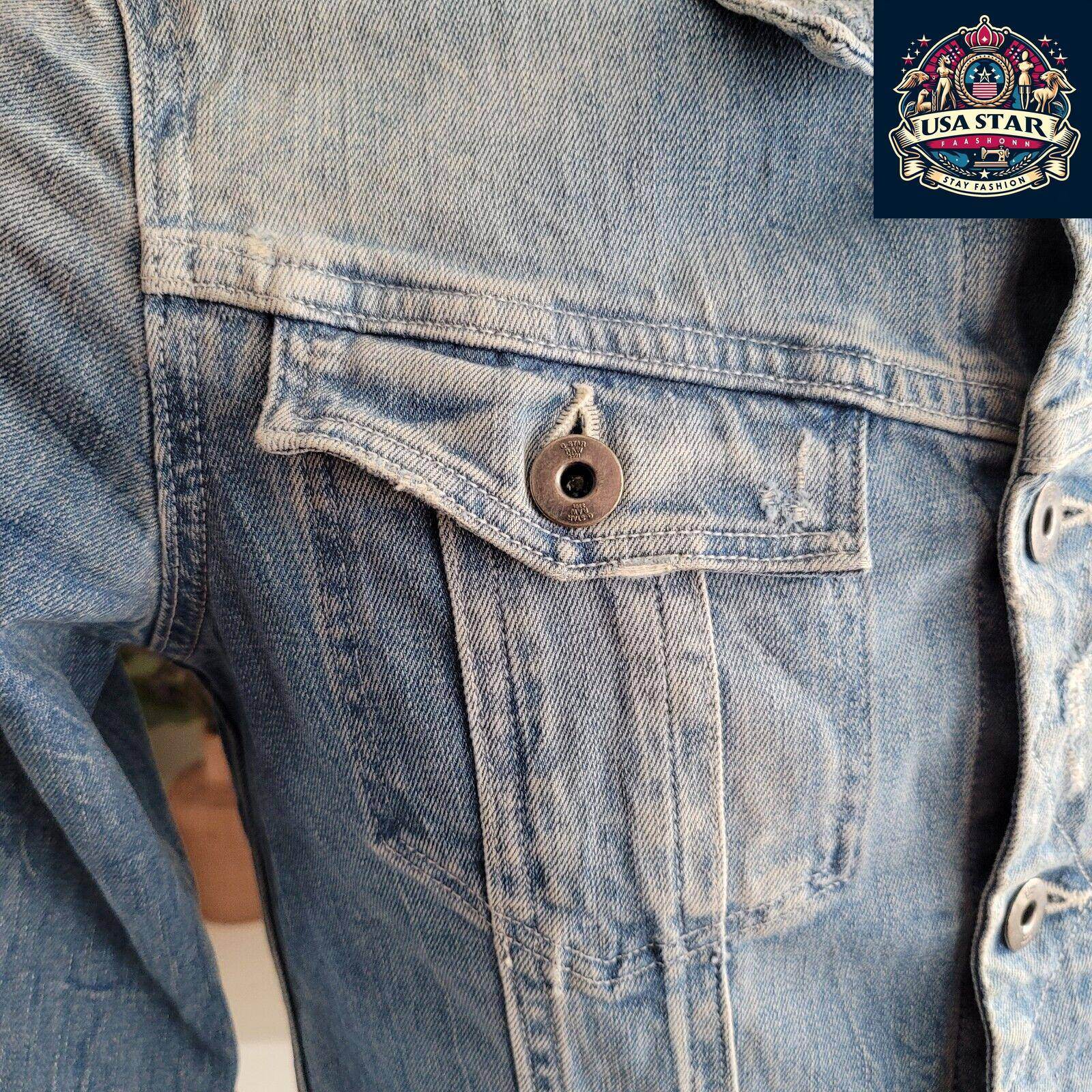 G - Star Raw Denim Jacket Size M for Women, Stylish Design, Durable Fabric, Urban Fashion Statement - USASTARFASHION