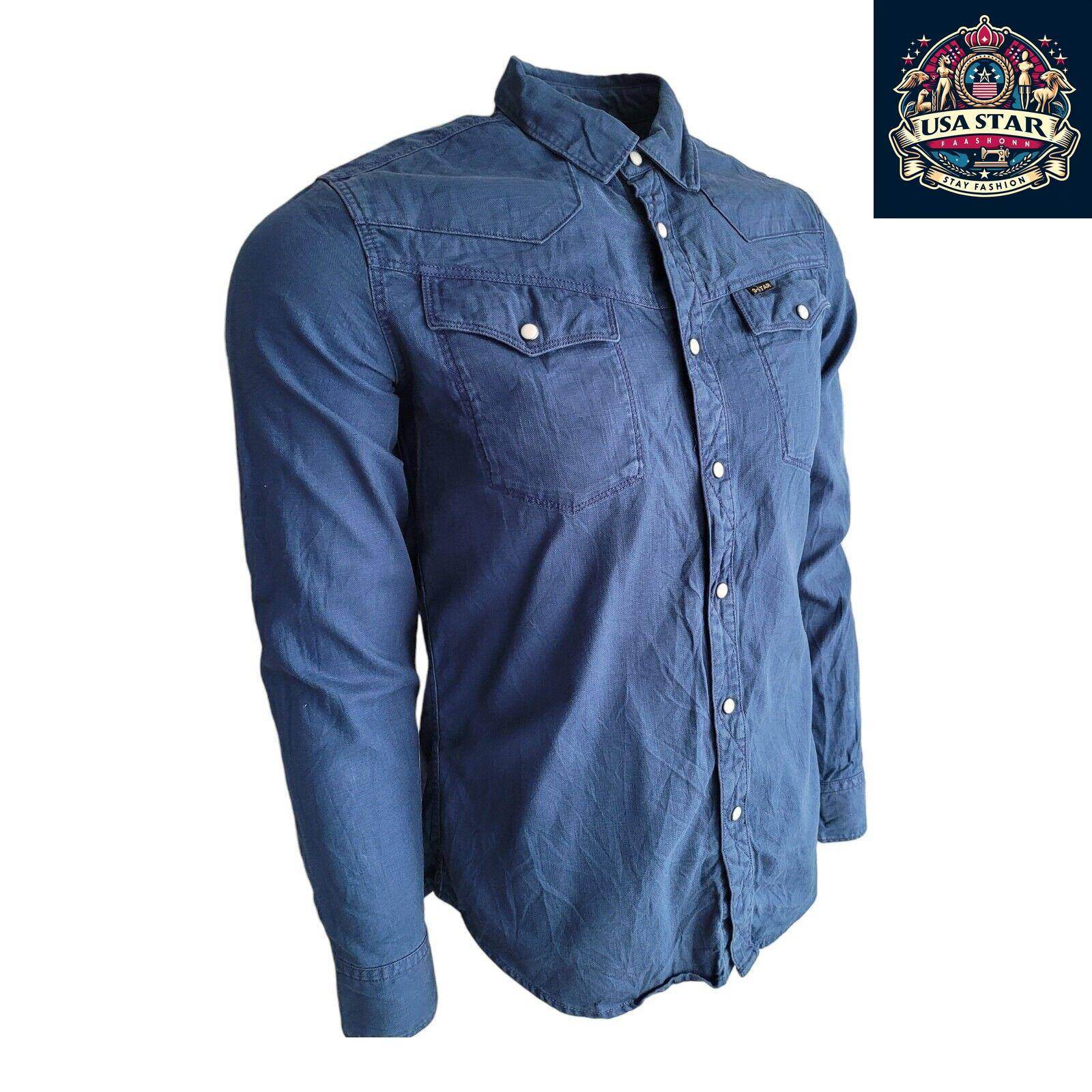 👨‍🎤👕 G - Star Raw Denim Shirt Men's Sz M - Great Vintage Condition 👕👨‍🎤 - USASTARFASHION