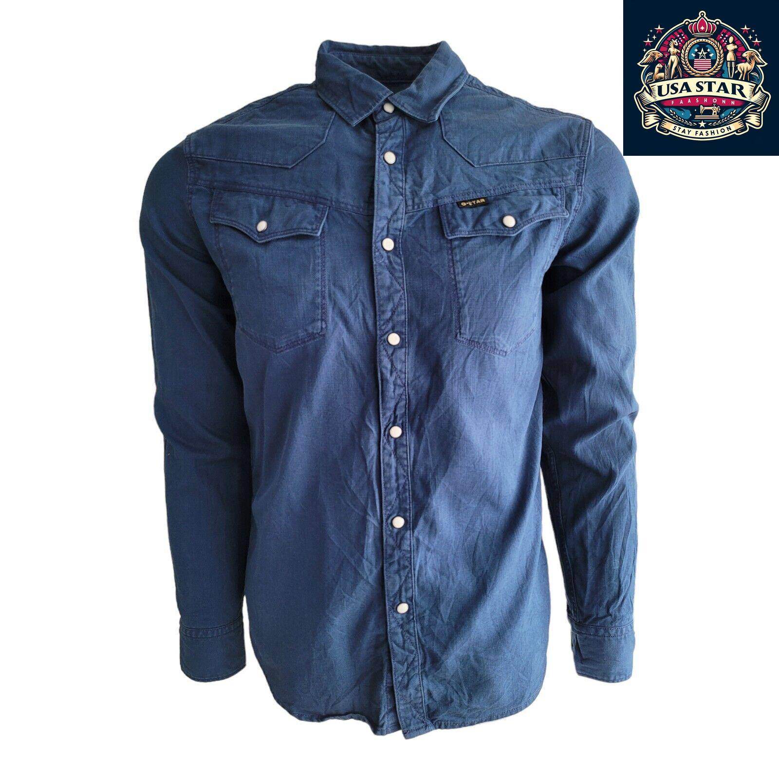 👨‍🎤👕 G - Star Raw Denim Shirt Men's Sz M - Great Vintage Condition 👕👨‍🎤 - USASTARFASHION
