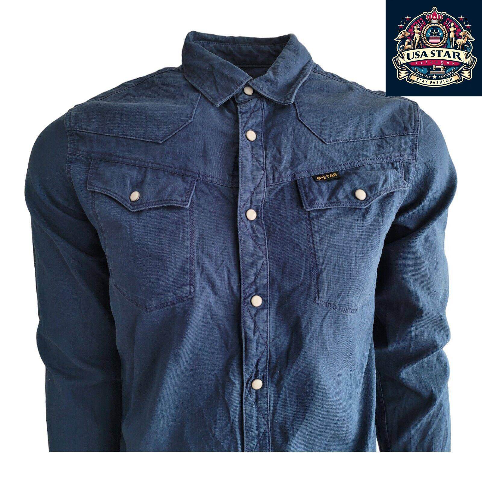👨‍🎤👕 G - Star Raw Denim Shirt Men's Sz M - Great Vintage Condition 👕👨‍🎤 - USASTARFASHION
