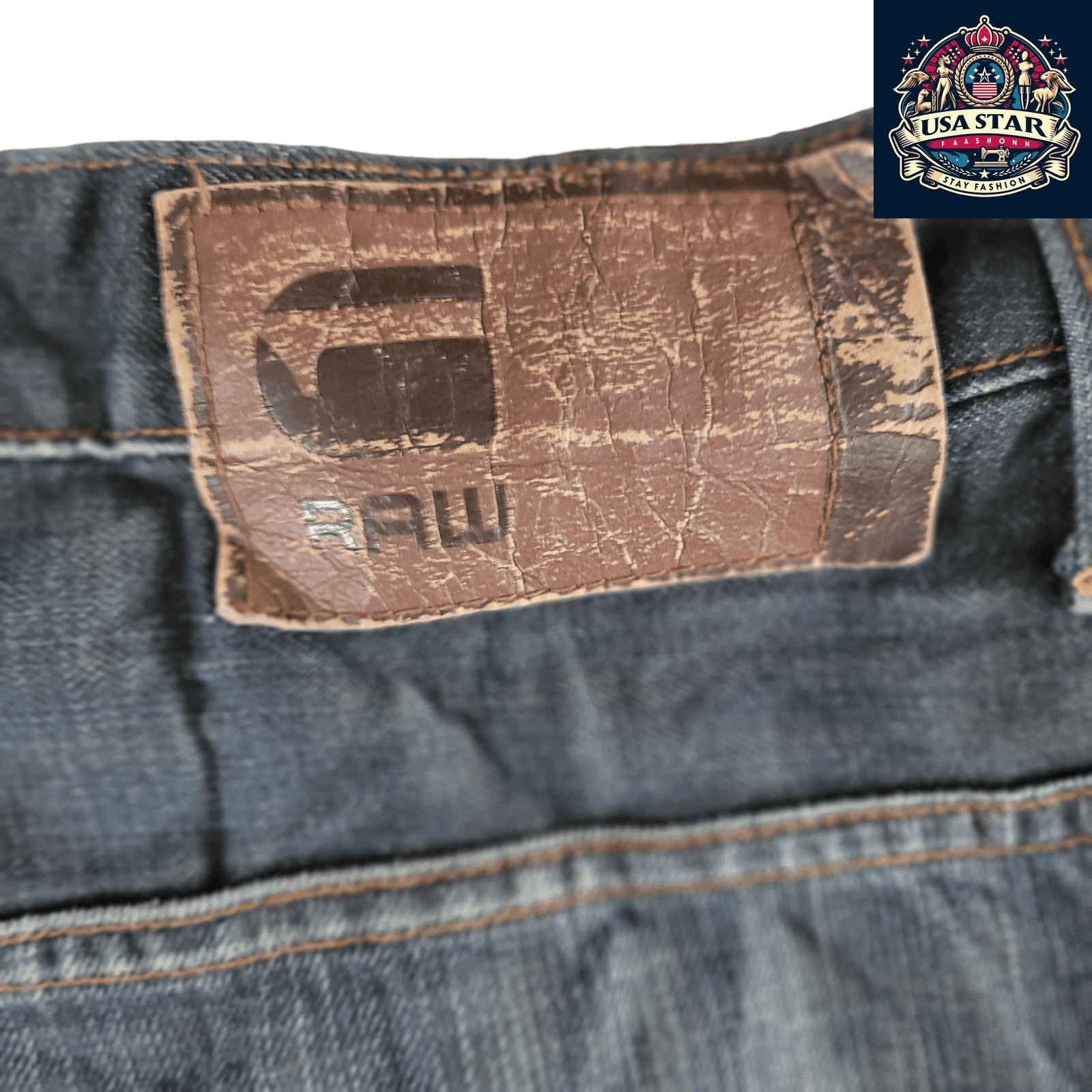 G - Star RAW Jorts W32 - 3D Tapered Denim Design, Reworked Sustainable Workwear, Comfortable Fit - USASTARFASHION