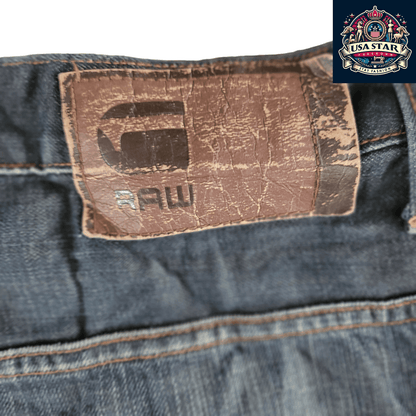 G - Star RAW Jorts W32 - 3D Tapered Denim Design, Reworked Sustainable Workwear, Comfortable Fit - USASTARFASHION