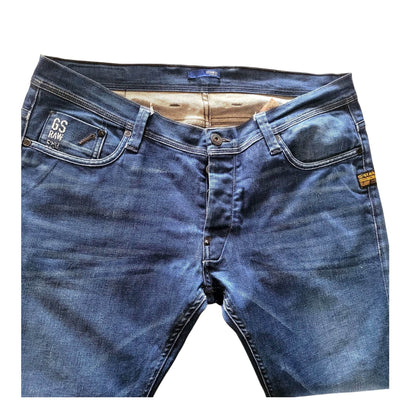 G - Star RAW Men's Blue Slim Fit Jeans – W40 L34 - USASTARFASHION